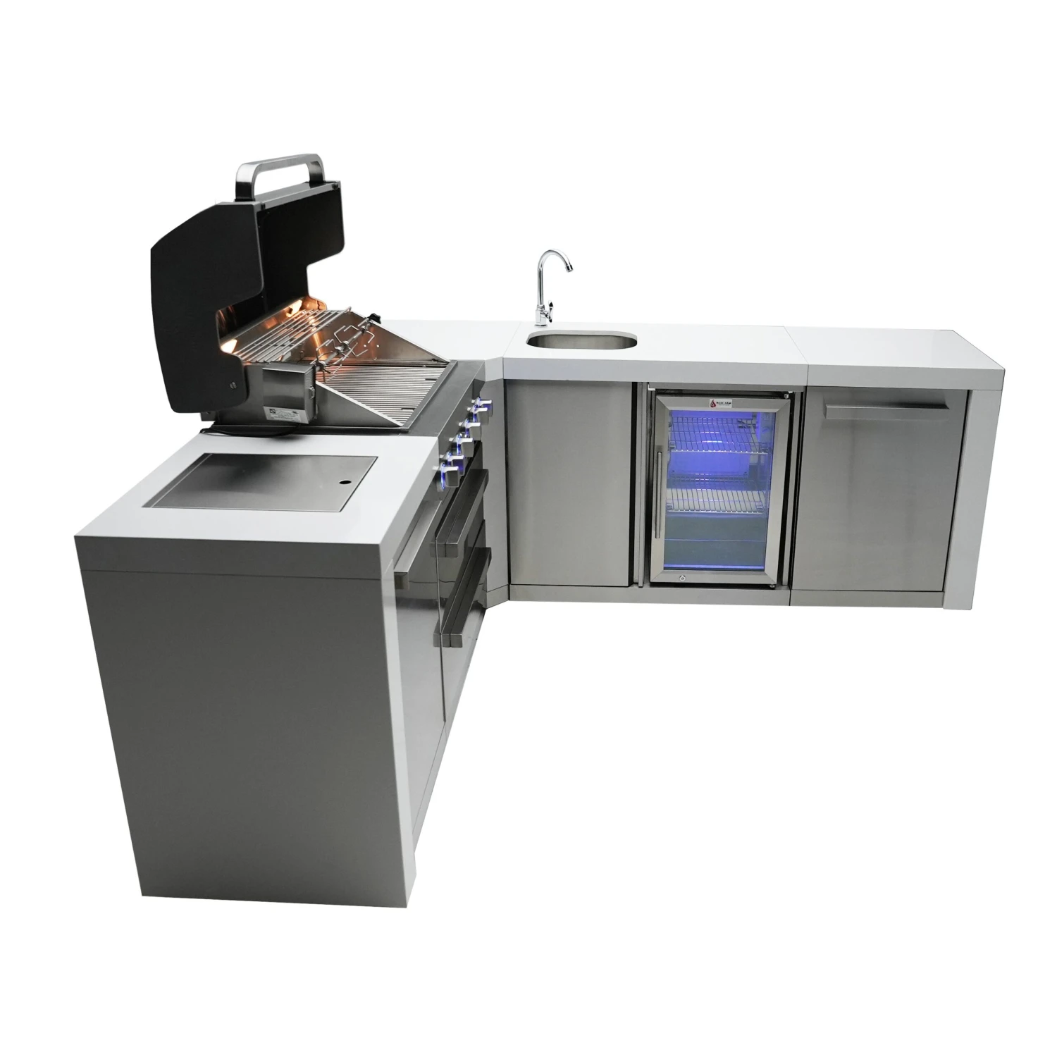 Mont Alpi 400 Deluxe BBQ Grill Island With 90 Degree Corner & Beverage Center - MAi400-D90BEV 8 Mont Alpi 400 Deluxe BBQ Grill Island With 90 Degree Corner & Beverage Center - MAi400-D90BEV - Image 6