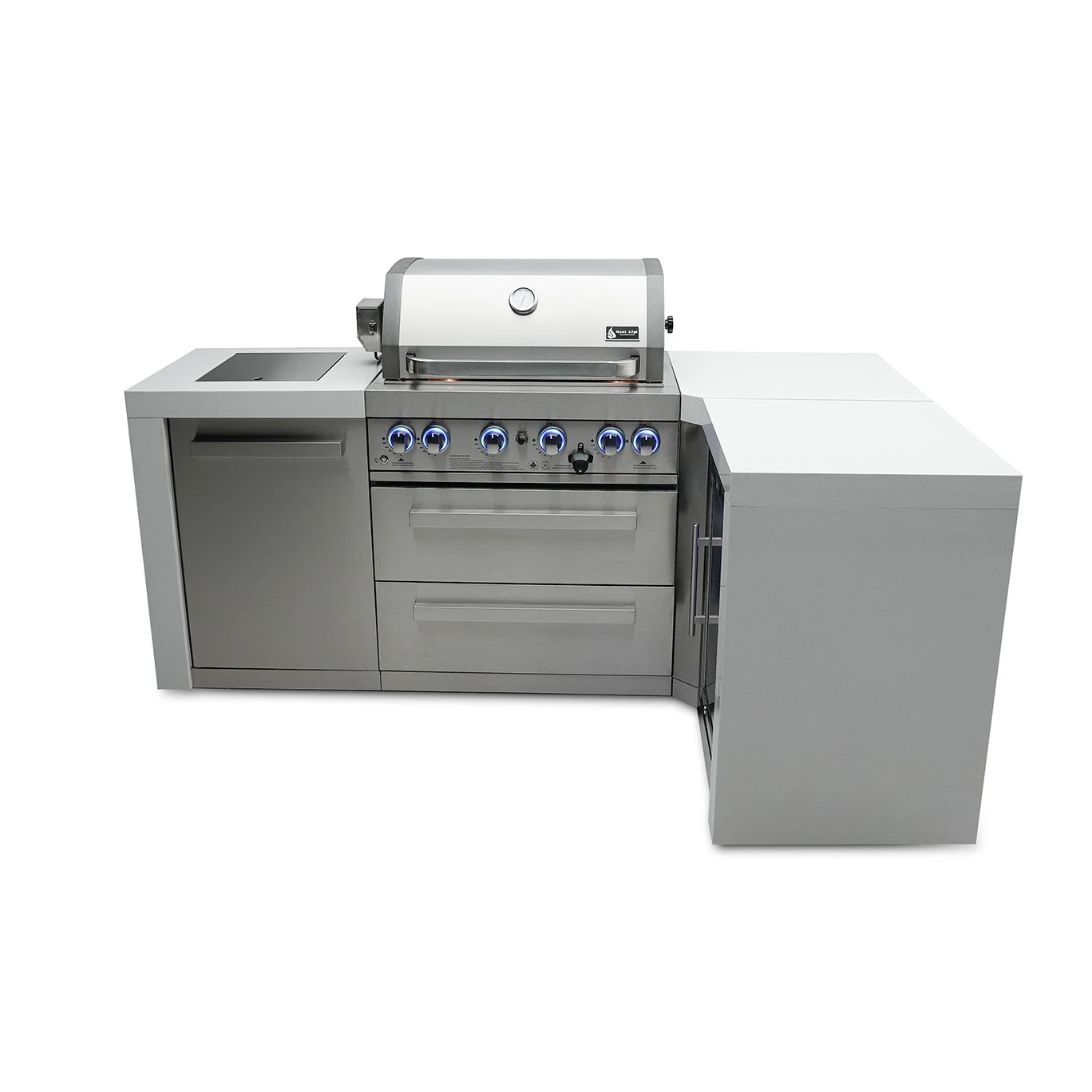 Mont Alpi 400 Deluxe BBQ Grill Island With 90 Degree Corner - MAi400-D90C 6 Mont Alpi 400 Deluxe BBQ Grill Island With 90 Degree Corner - MAi400-D90C - Image 4