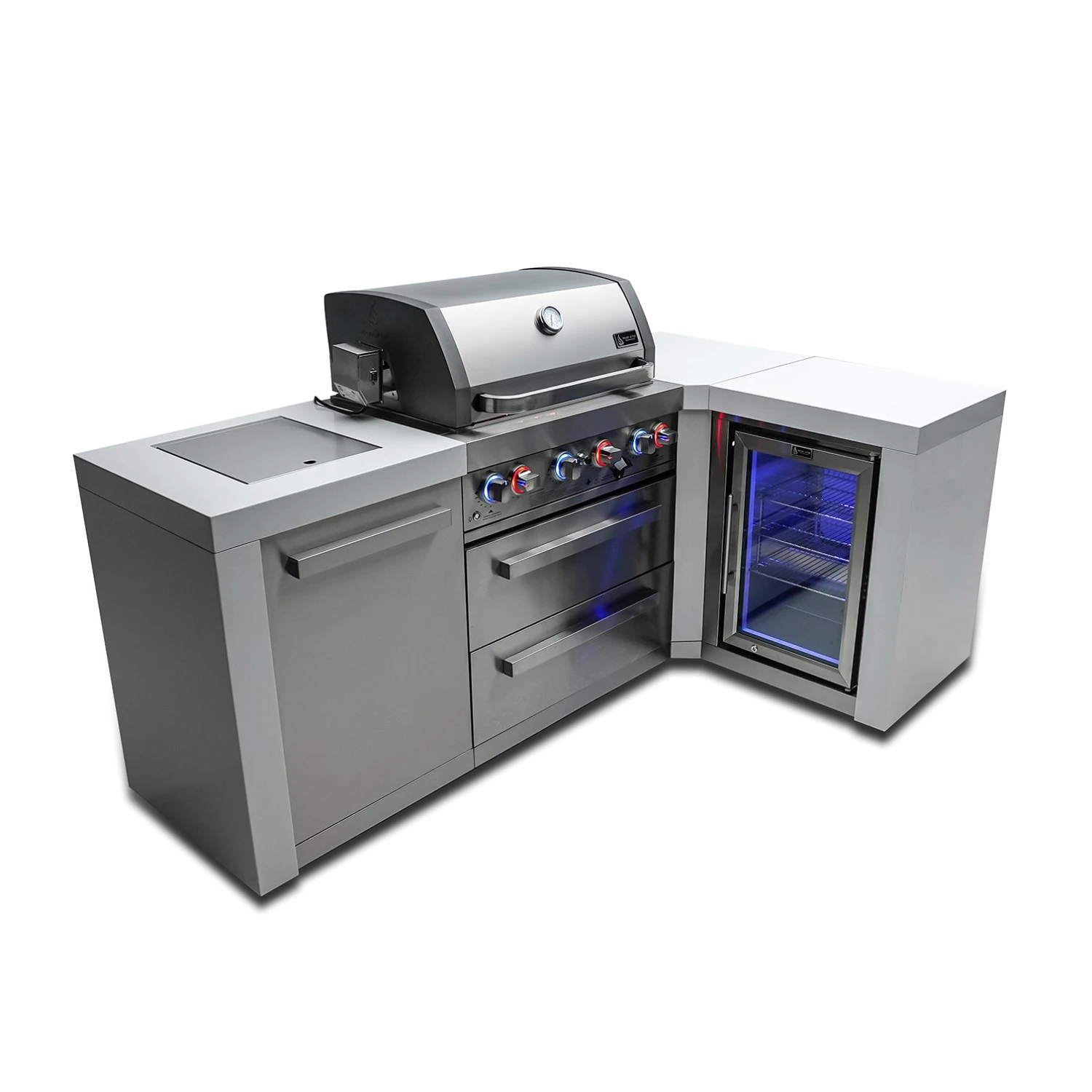 Mont Alpi 400 Deluxe BBQ Grill Island With 90 Degree Corner & Fridge Cabinet - MAi400-D90FC 6 Mont Alpi 400 Deluxe BBQ Grill Island With 90 Degree Corner & Fridge Cabinet - MAi400-D90FC - Image 4