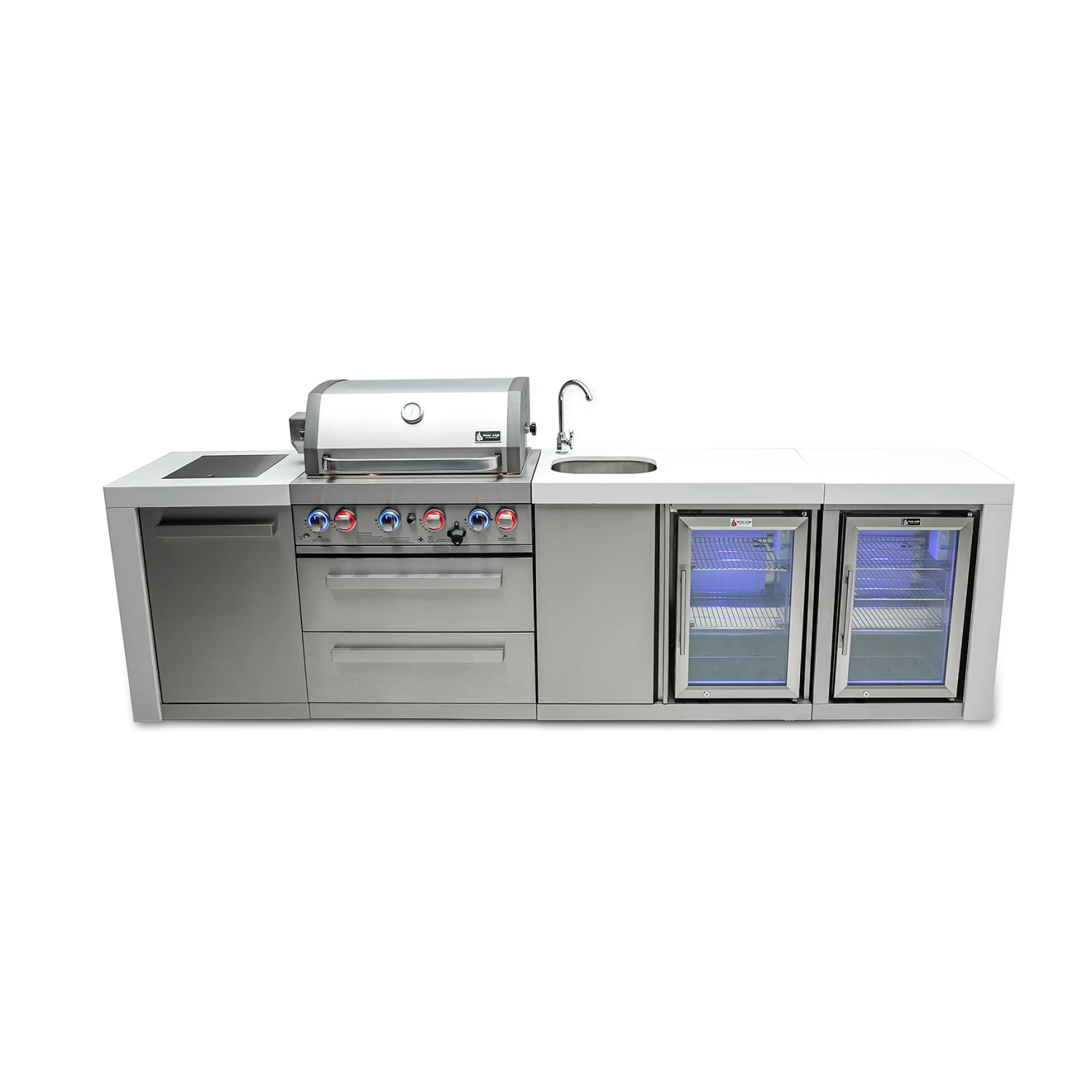 Mont Alpi 400 Deluxe BBQ Grill Island With Beverage Center & Fridge - MAi400-DBEVFC 6 Mont Alpi 400 Deluxe BBQ Grill Island With Beverage Center & Fridge - MAi400-DBEVFC - Image 4