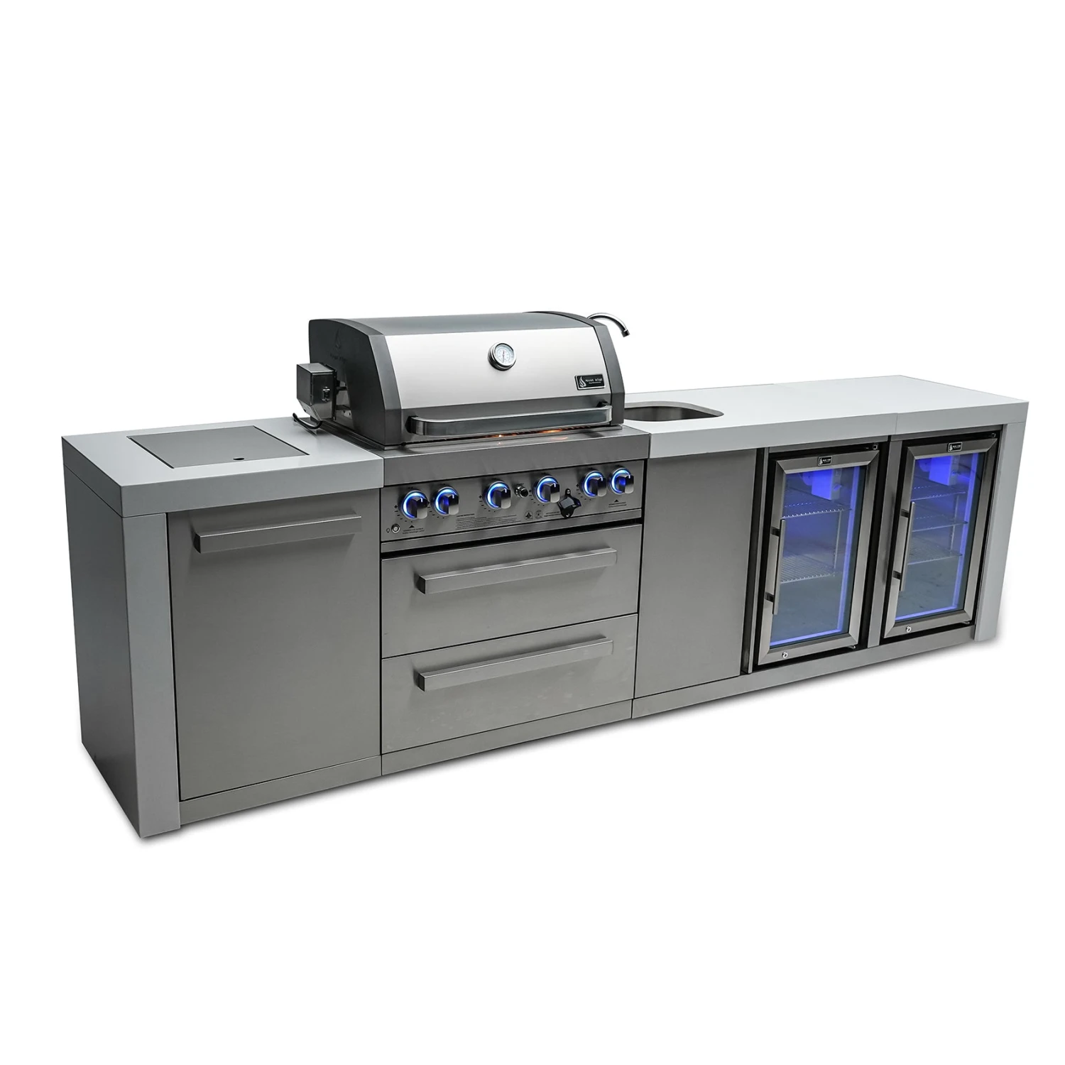 Mont Alpi 400 Deluxe BBQ Grill Island With Beverage Center & Fridge - MAi400-DBEVFC 8 Mont Alpi 400 Deluxe BBQ Grill Island With Beverage Center & Fridge - MAi400-DBEVFC - Image 6