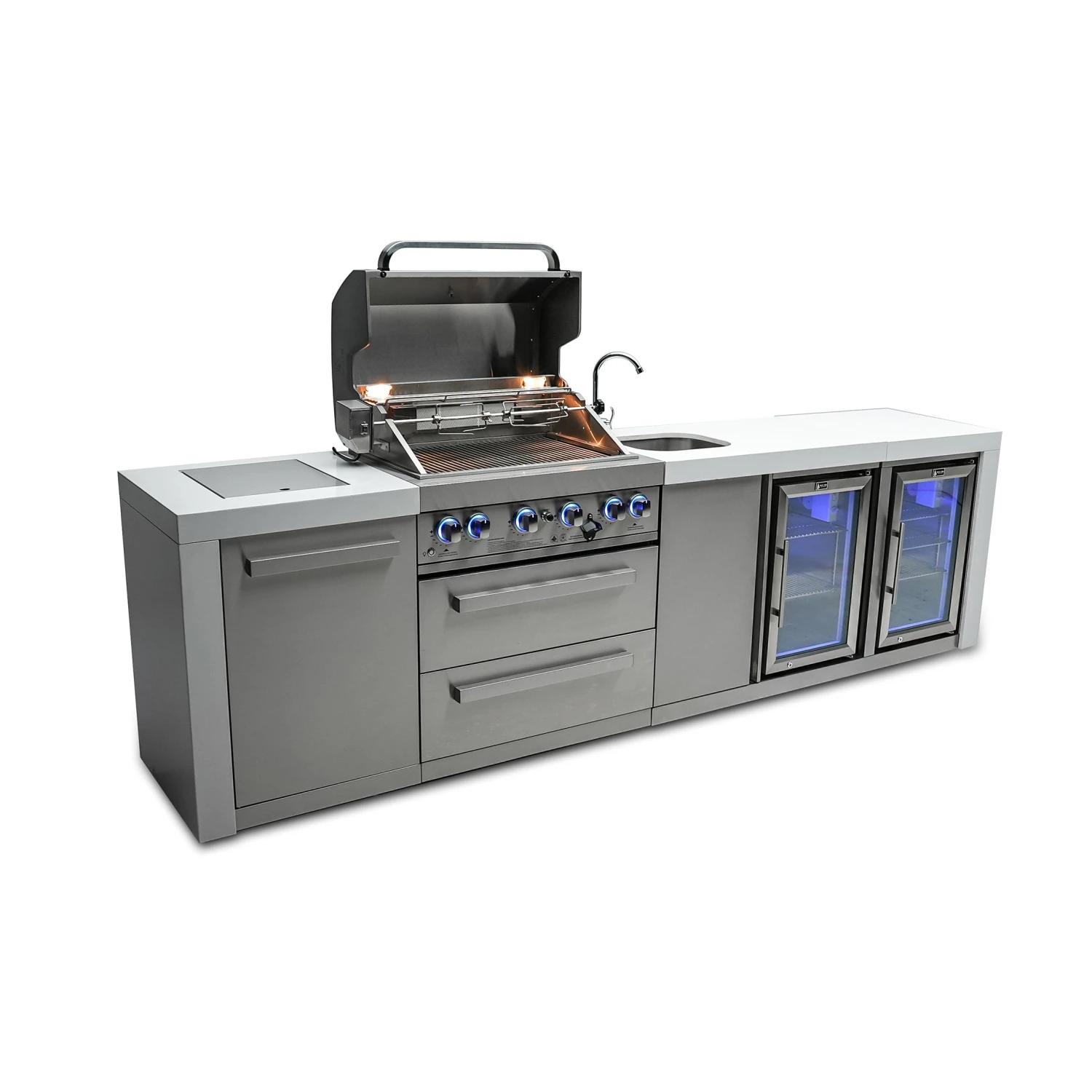 Mont Alpi 400 Deluxe BBQ Grill Island With Beverage Center & Fridge - MAi400-DBEVFC 9 Mont Alpi 400 Deluxe BBQ Grill Island With Beverage Center & Fridge - MAi400-DBEVFC - Image 7