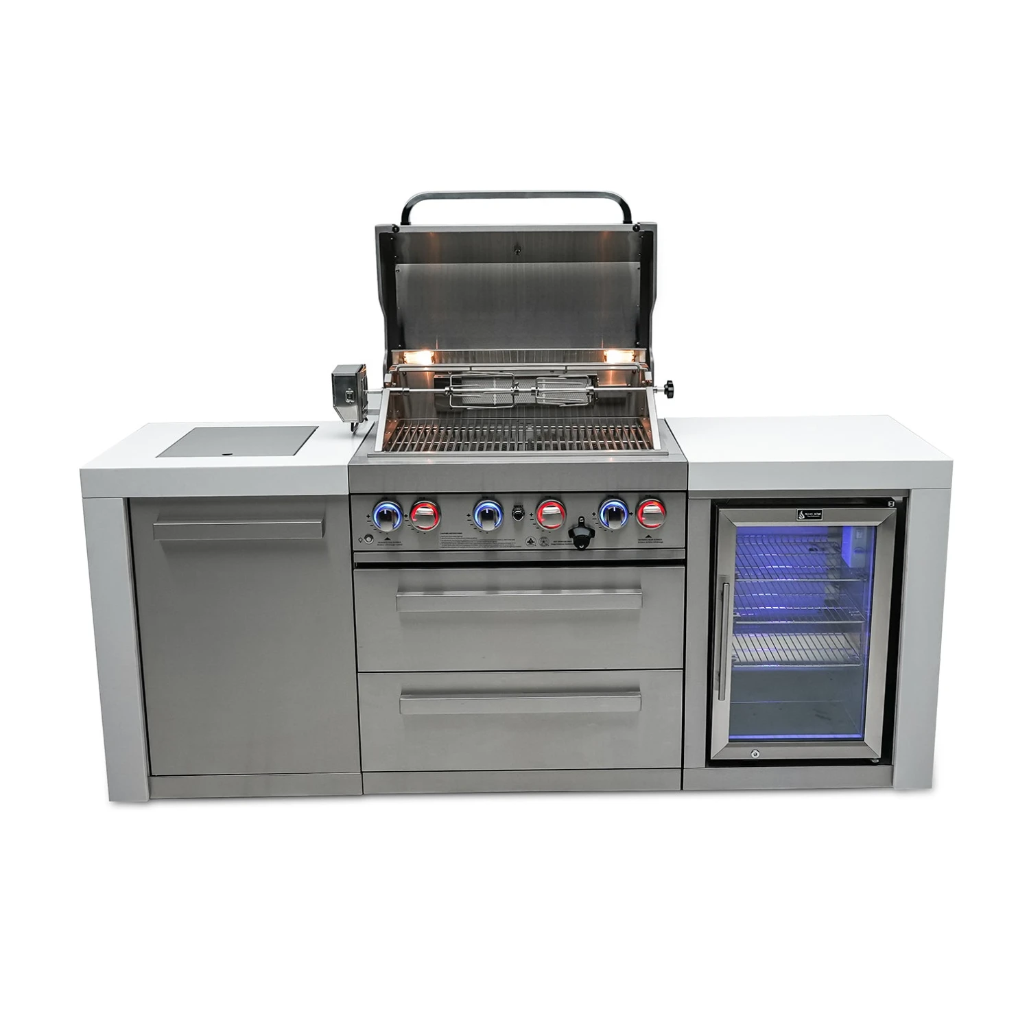 Mont Alpi 400 Deluxe BBQ Grill Island With Fridge Cabinet - MAi400-DFC 6 Mont Alpi 400 Deluxe BBQ Grill Island With Fridge Cabinet - MAi400-DFC - Image 4