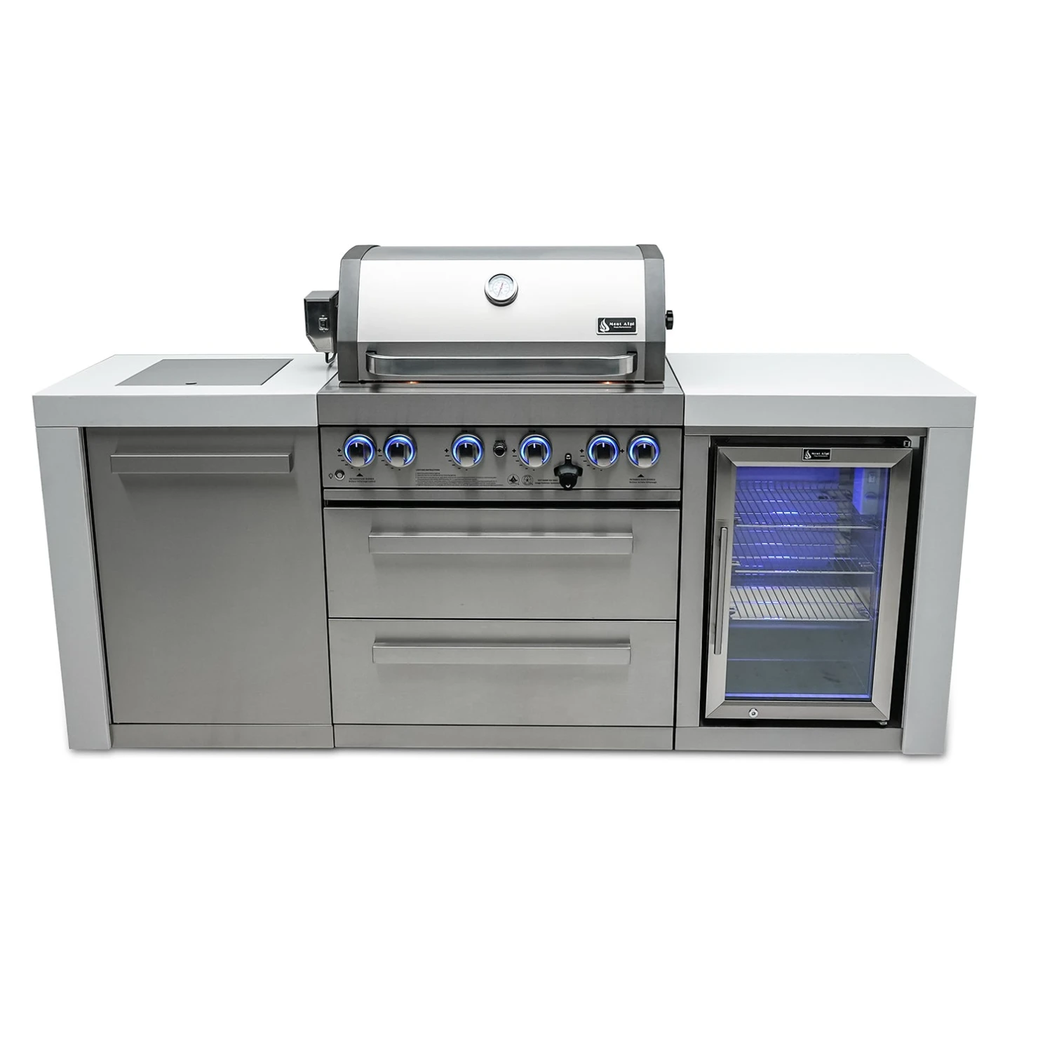 Mont Alpi 400 Deluxe BBQ Grill Island With Fridge Cabinet - MAi400-DFC 3 Mont Alpi 400 Deluxe BBQ Grill Island With Fridge Cabinet - MAi400-DFC