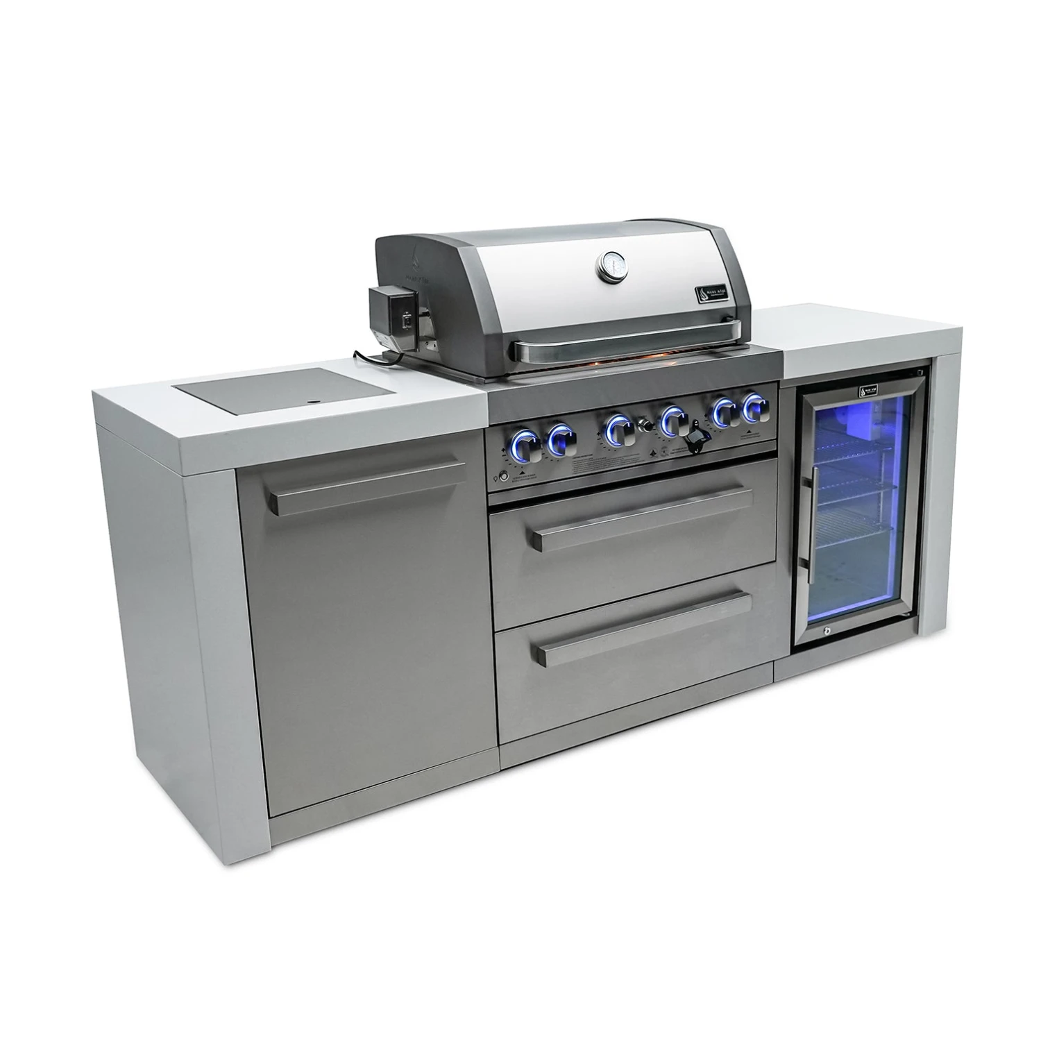 Mont Alpi 400 Deluxe BBQ Grill Island With Fridge Cabinet - MAi400-DFC 7 Mont Alpi 400 Deluxe BBQ Grill Island With Fridge Cabinet - MAi400-DFC - Image 5