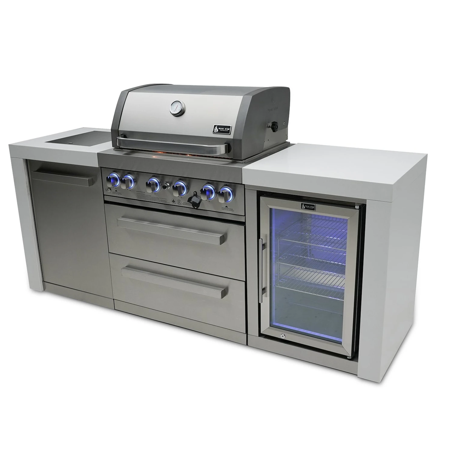 Mont Alpi 400 Deluxe BBQ Grill Island With Fridge Cabinet - MAi400-DFC 9 Mont Alpi 400 Deluxe BBQ Grill Island With Fridge Cabinet - MAi400-DFC - Image 7
