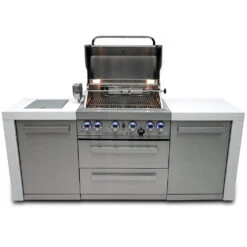 Mont Alpi 400 Deluxe BBQ Grill Island - MAi400-D 20 Mont Alpi 400 Deluxe BBQ Grill Island - MAi400-D -Outdoor Kitchen Shop mai400 dfrontopen