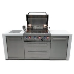 Mont Alpi 400 Deluxe BBQ Grill Island - MAi400-D 21 Mont Alpi 400 Deluxe BBQ Grill Island - MAi400-D -Outdoor Kitchen Shop mai400 dfrontopen2