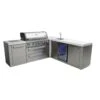 Mont Alpi 805 BBQ Grill Island With 90 Degree Corner & Beverage Center - MAi805-90BEV -Outdoor Kitchen Shop mai805 90bev