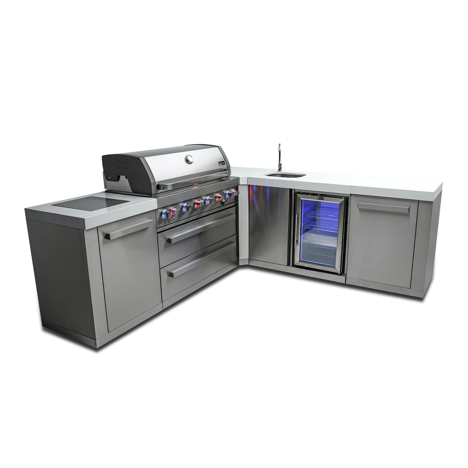 Mont Alpi 805 BBQ Grill Island With 90 Degree Corner & Beverage Center - MAi805-90BEV 5 Mont Alpi 805 BBQ Grill Island With 90 Degree Corner & Beverage Center - MAi805-90BEV - Image 3