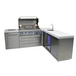 Mont Alpi 805 BBQ Grill Island With 90 Degree Corner & Beverage Center - MAi805-90BEV 24 Mont Alpi 805 BBQ Grill Island With 90 Degree Corner & Beverage Center - MAi805-90BEV -Outdoor Kitchen Shop mai805 90bevopen