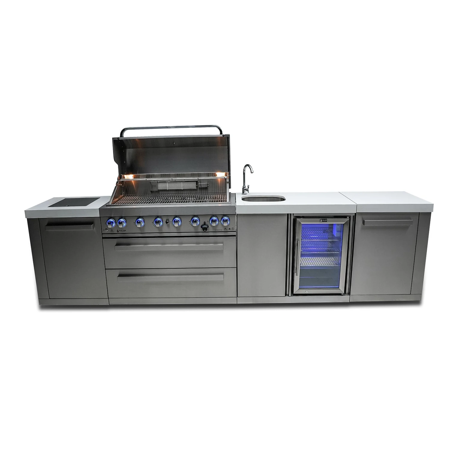 Mont Alpi 805 BBQ Grill Island With Beverage Center - MAi805-BEV 3 Mont Alpi 805 BBQ Grill Island With Beverage Center - MAi805-BEV