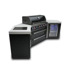 Mont Alpi 805 Black Stainless Steel BBQ Grill Island With 45 Degree Corners & Fridge - MAi805-BSS45FC 21 Mont Alpi 805 Black Stainless Steel BBQ Grill Island With 45 Degree Corners & Fridge - MAi805-BSS45FC -Outdoor Kitchen Shop mai805 bss45fcside