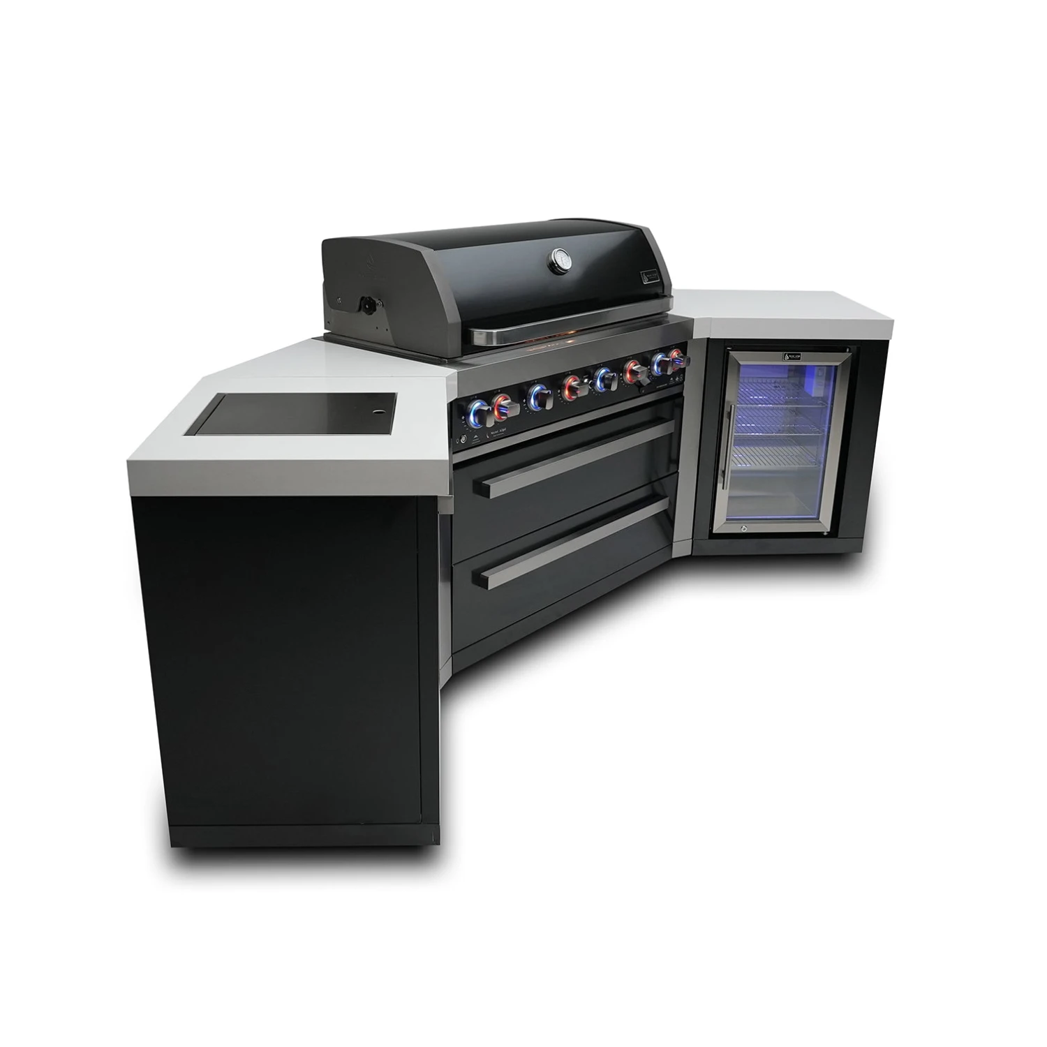 Mont Alpi 805 Black Stainless Steel BBQ Grill Island With 45 Degree Corners & Fridge - MAi805-BSS45FC 7 Mont Alpi 805 Black Stainless Steel BBQ Grill Island With 45 Degree Corners & Fridge - MAi805-BSS45FC - Image 5