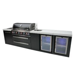 Mont Alpi 805 Black Stainless Steel BBQ Grill Island With Beverage Center & Fridge - MAi805-BSSBEVFC 22 Mont Alpi 805 Black Stainless Steel BBQ Grill Island With Beverage Center & Fridge - MAi805-BSSBEVFC -Outdoor Kitchen Shop mai805 bssbevside 7325b9e8 826b 432f 8f59 9faa4d9dfaf5