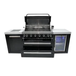 Mont Alpi 805 Black Stainless Steel BBQ Grill Island With Fridge Cabinet - MAi805-BSSFC 20 Mont Alpi 805 Black Stainless Steel BBQ Grill Island With Fridge Cabinet - MAi805-BSSFC -Outdoor Kitchen Shop mai805 bssfcheroopen