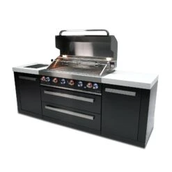 Mont Alpi 805 Black Stainless Steel BBQ Grill Island - MAi805-BSS 18 Mont Alpi 805 Black Stainless Steel BBQ Grill Island - MAi805-BSS -Outdoor Kitchen Shop mai805 bsssideopen