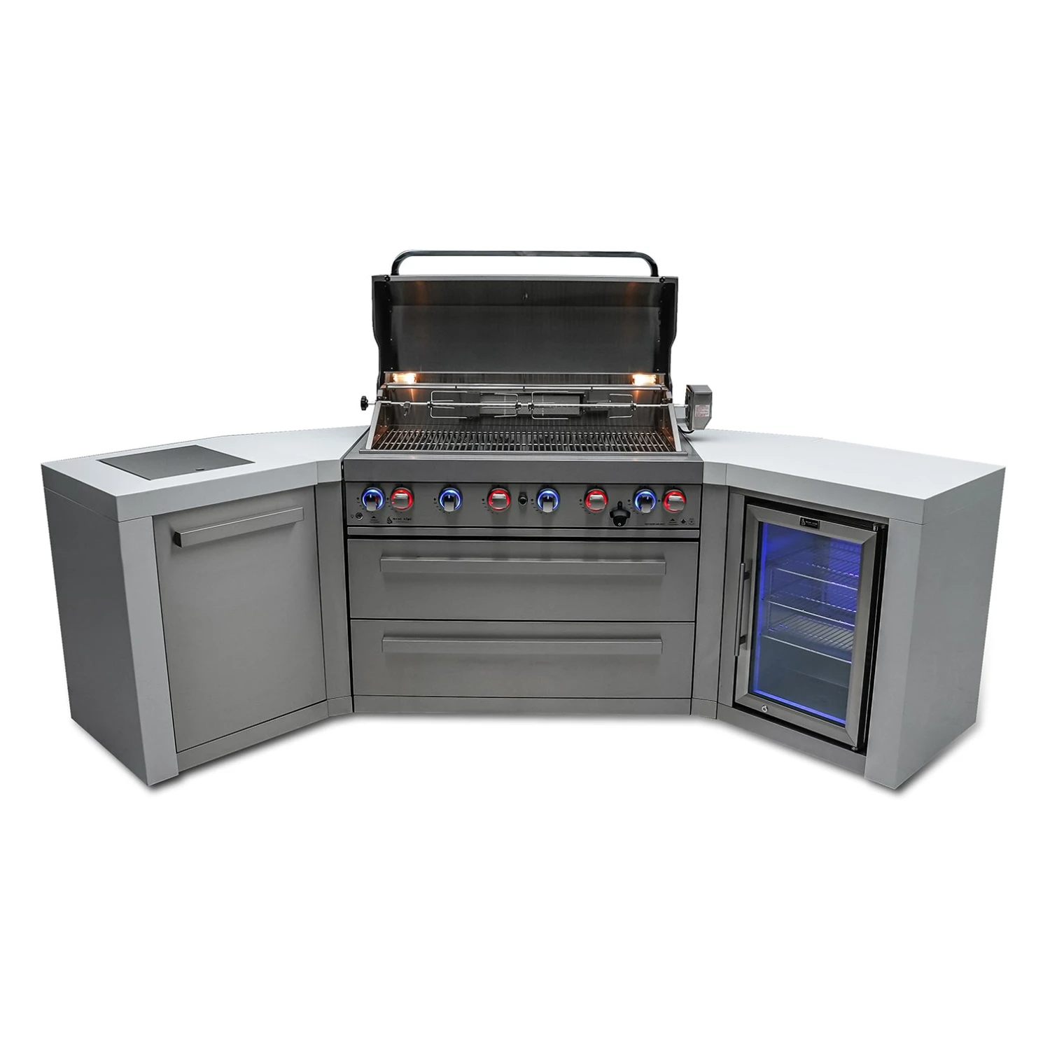 Mont Alpi 805 Deluxe BBQ Grill Island With 45 Degree Corners & Fridge Cabinet - MAi805-D45FC 6 Mont Alpi 805 Deluxe BBQ Grill Island With 45 Degree Corners & Fridge Cabinet - MAi805-D45FC - Image 4