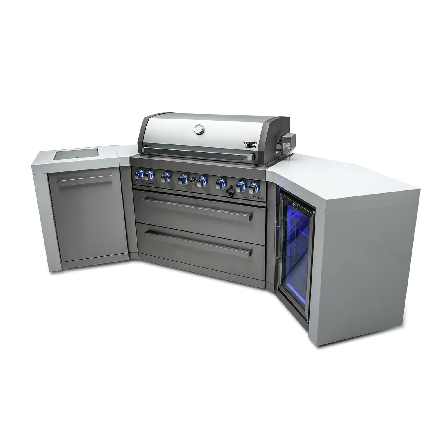 Mont Alpi 805 Deluxe BBQ Grill Island With 45 Degree Corners & Fridge Cabinet - MAi805-D45FC 7 Mont Alpi 805 Deluxe BBQ Grill Island With 45 Degree Corners & Fridge Cabinet - MAi805-D45FC - Image 5