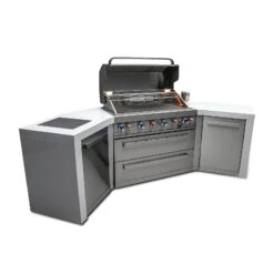 Mont Alpi 805 Deluxe BBQ Grill Island With 45 Degree Corners - MAi805-D45 24 Mont Alpi 805 Deluxe BBQ Grill Island With 45 Degree Corners - MAi805-D45 -Outdoor Kitchen Shop mai805 d45sideopen