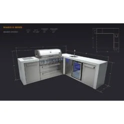 Mont Alpi 805 Deluxe BBQ Grill Island With 90 Degree Corner & Beverage Center - MAi805-D90BEV 23 Mont Alpi 805 Deluxe BBQ Grill Island With 90 Degree Corner & Beverage Center - MAi805-D90BEV -Outdoor Kitchen Shop mai805 d90bevdimensions