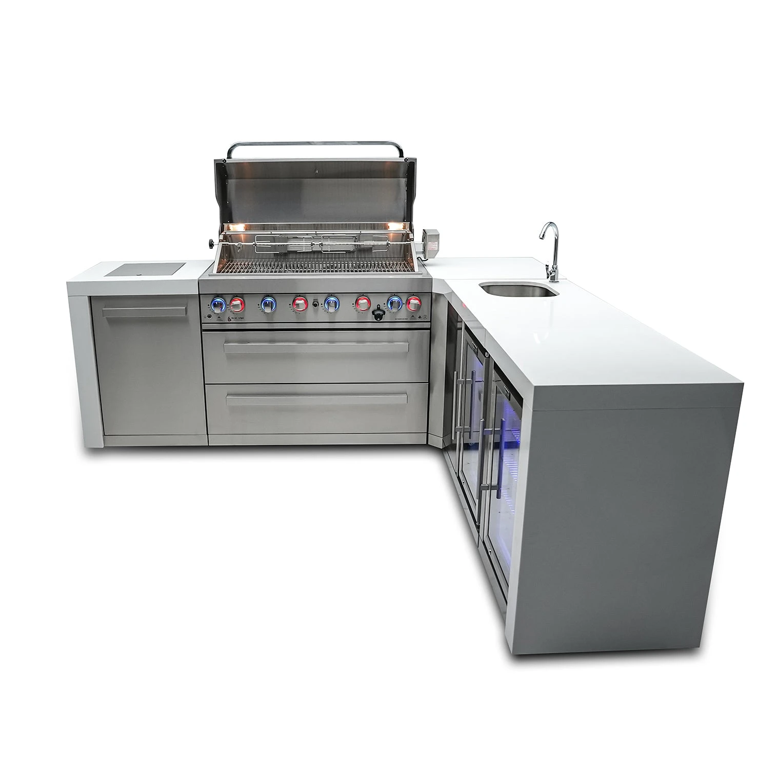 Mont Alpi 805 Deluxe BBQ Grill Island With 90 Degree Corner Beverage Center & Fridge - MAi805-D90BEVFC 7 Mont Alpi 805 Deluxe BBQ Grill Island With 90 Degree Corner Beverage Center & Fridge - MAi805-D90BEVFC - Image 5