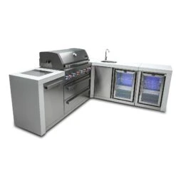 Mont Alpi 805 Deluxe BBQ Grill Island With 90 Degree Corner Beverage Center & Fridge - MAi805-D90BEVFC 27 Mont Alpi 805 Deluxe BBQ Grill Island With 90 Degree Corner Beverage Center & Fridge - MAi805-D90BEVFC -Outdoor Kitchen Shop mai805 d90bevfcside