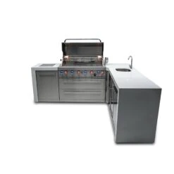 Mont Alpi 805 Deluxe BBQ Grill Island With 90 Degree Corner & Beverage Center - MAi805-D90BEV 27 Mont Alpi 805 Deluxe BBQ Grill Island With 90 Degree Corner & Beverage Center - MAi805-D90BEV -Outdoor Kitchen Shop mai805 d90bevfrontopen