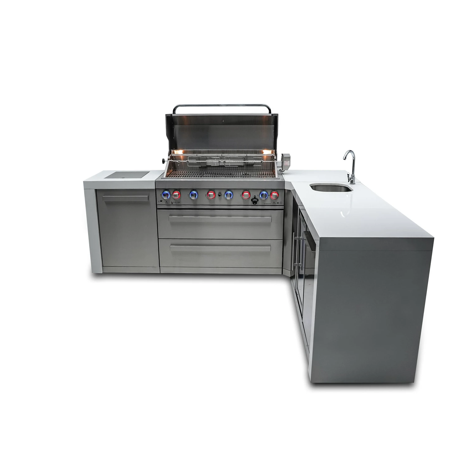 Mont Alpi 805 Deluxe BBQ Grill Island With 90 Degree Corner & Beverage Center - MAi805-D90BEV 8 Mont Alpi 805 Deluxe BBQ Grill Island With 90 Degree Corner & Beverage Center - MAi805-D90BEV - Image 6