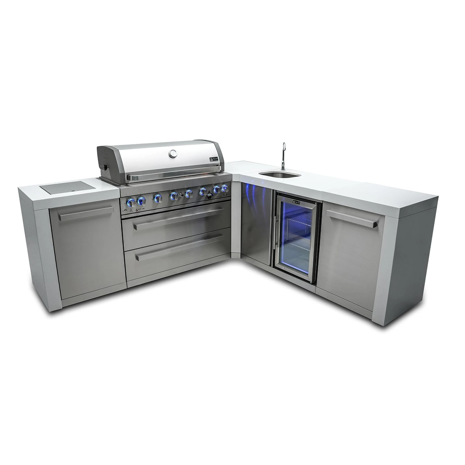 Mont Alpi 805 Deluxe BBQ Grill Island With 90 Degree Corner & Beverage Center - MAi805-D90BEV 3 Mont Alpi 805 Deluxe BBQ Grill Island With 90 Degree Corner & Beverage Center - MAi805-D90BEV