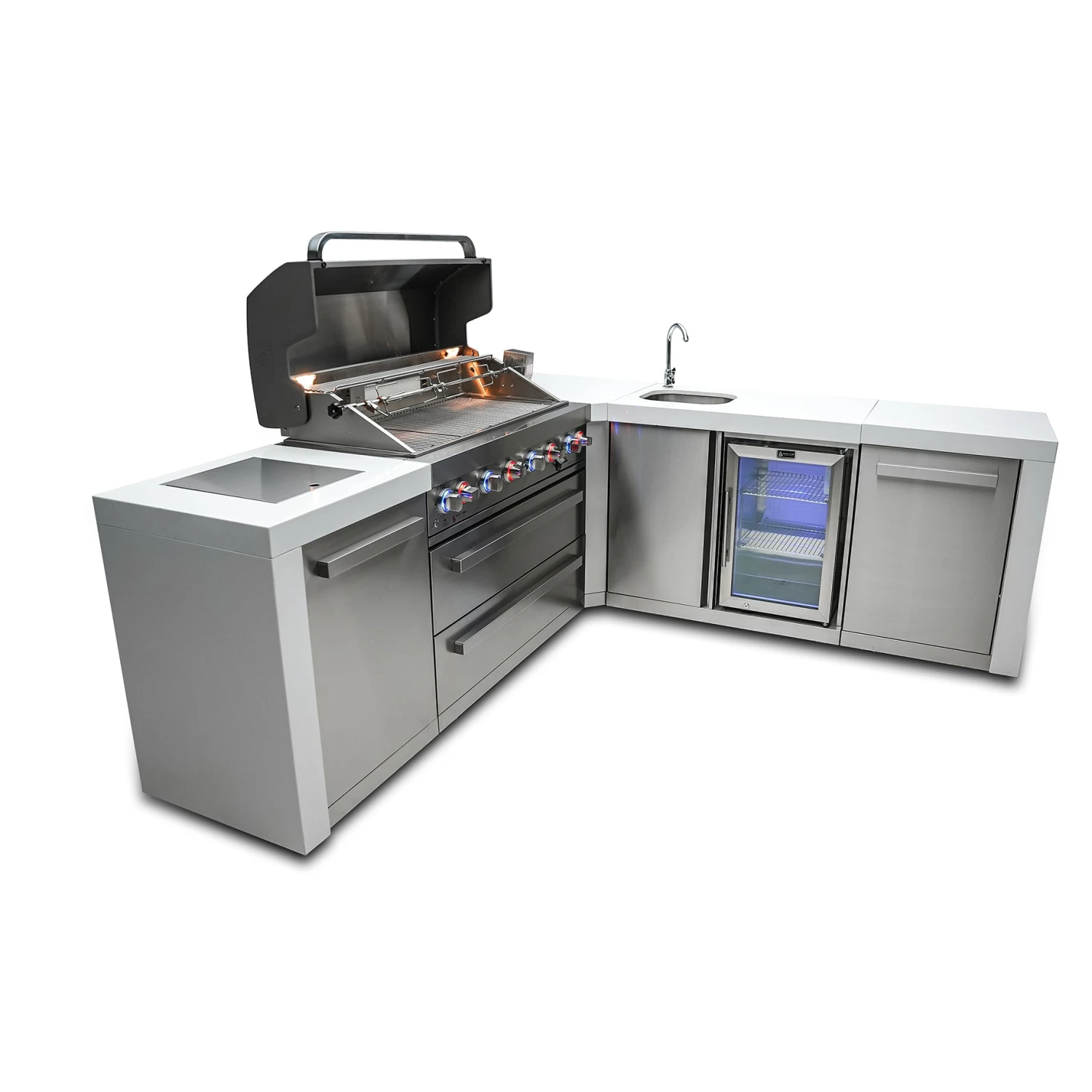 Mont Alpi 805 Deluxe BBQ Grill Island With 90 Degree Corner & Beverage Center - MAi805-D90BEV 10 Mont Alpi 805 Deluxe BBQ Grill Island With 90 Degree Corner & Beverage Center - MAi805-D90BEV - Image 8