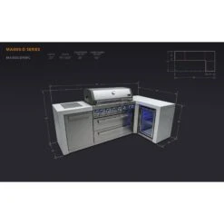 Mont Alpi 805 Deluxe BBQ Grill Island With 90 Degree Corner & Fridge Cabinet - MAi805-D90FC 23 Mont Alpi 805 Deluxe BBQ Grill Island With 90 Degree Corner & Fridge Cabinet - MAi805-D90FC -Outdoor Kitchen Shop mai805 d90fcdimensions