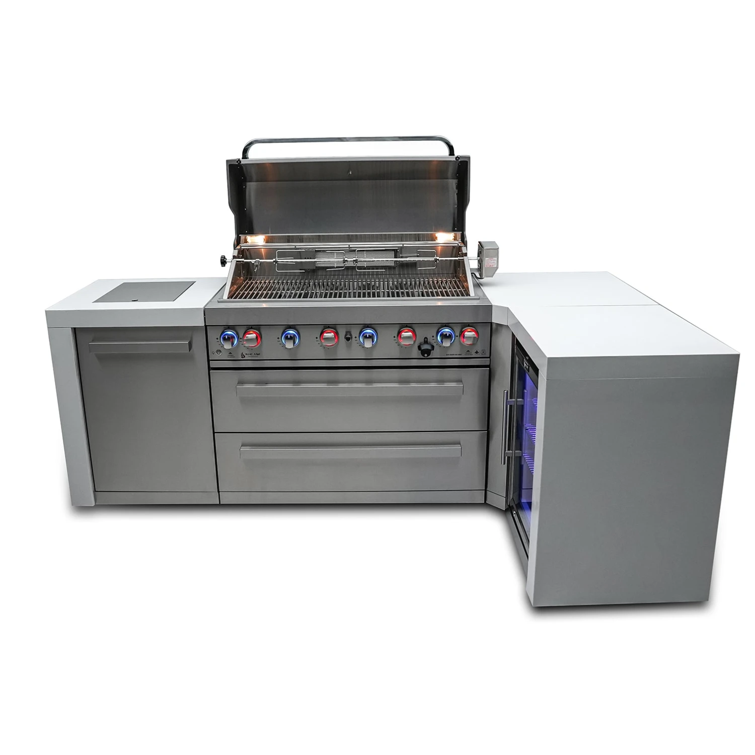 Mont Alpi 805 Deluxe BBQ Grill Island With 90 Degree Corner & Fridge Cabinet - MAi805-D90FC 8 Mont Alpi 805 Deluxe BBQ Grill Island With 90 Degree Corner & Fridge Cabinet - MAi805-D90FC - Image 6
