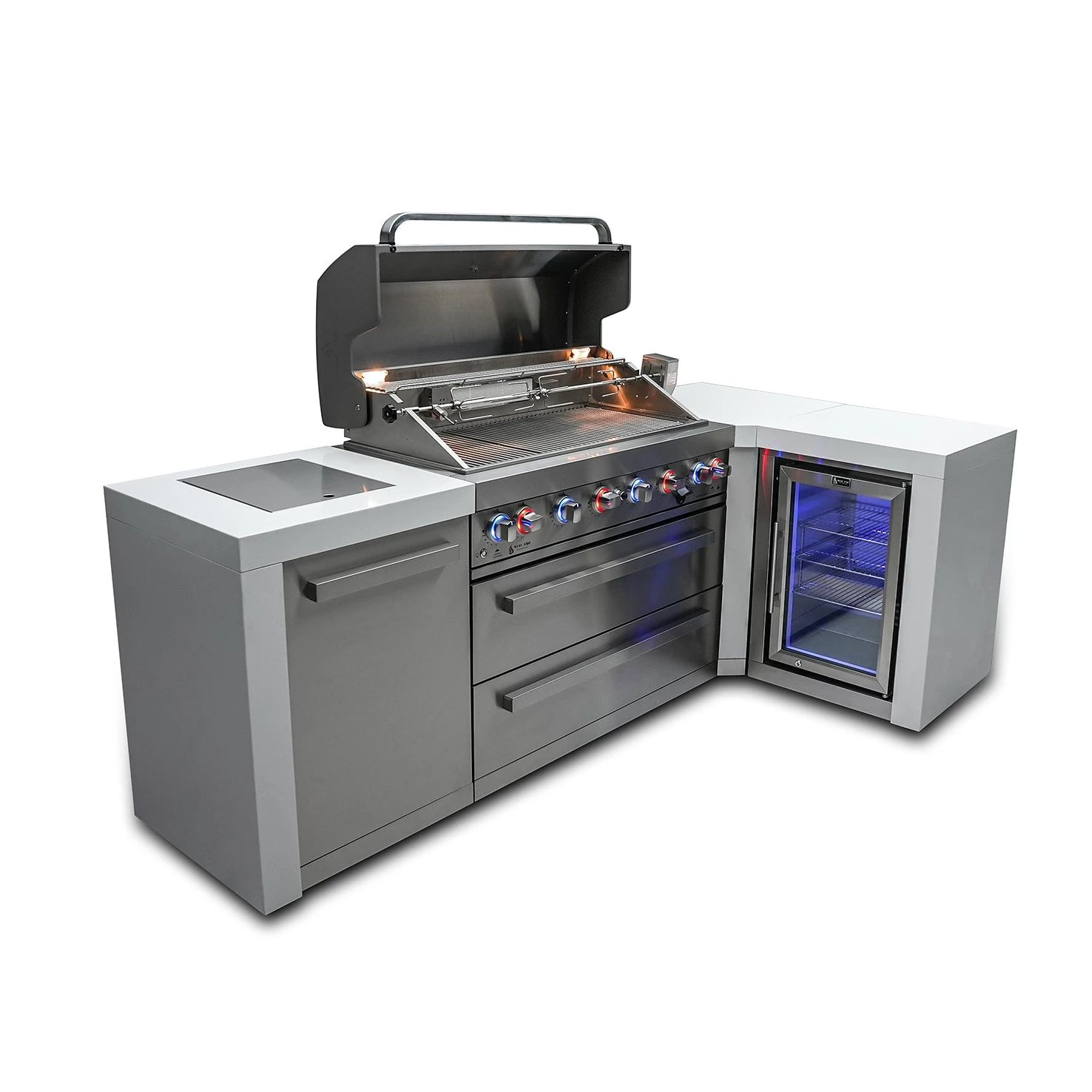Mont Alpi 805 Deluxe BBQ Grill Island With 90 Degree Corner & Fridge Cabinet - MAi805-D90FC 12 Mont Alpi 805 Deluxe BBQ Grill Island With 90 Degree Corner & Fridge Cabinet - MAi805-D90FC - Image 10