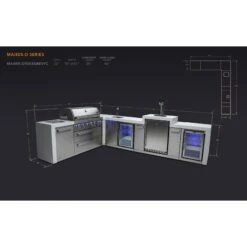 Mont Alpi 805 Deluxe BBQ Grill Island With 90 Degree Corner, Kegerator, Beverage Center & Fridge Cabinet - MAi805-D90KEGBEVFC 23 Mont Alpi 805 Deluxe BBQ Grill Island With 90 Degree Corner, Kegerator, Beverage Center & Fridge Cabinet - MAi805-D90KEGBEVFC -Outdoor Kitchen Shop mai805 d90kegbevfcdimensions