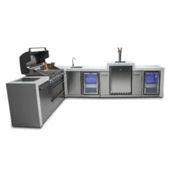 Mont Alpi 805 Deluxe BBQ Grill Island With 90 Degree Corner, Kegerator, Beverage Center & Fridge Cabinet - MAi805-D90KEGBEVFC 29 Mont Alpi 805 Deluxe BBQ Grill Island With 90 Degree Corner, Kegerator, Beverage Center & Fridge Cabinet - MAi805-D90KEGBEVFC -Outdoor Kitchen Shop mai805 d90kegbevfcsideopen