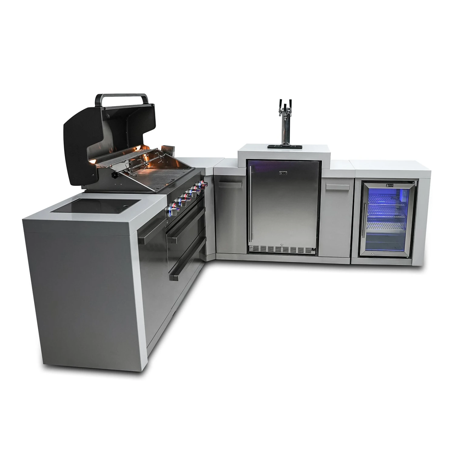 Mont Alpi 805 Deluxe BBQ Grill Island With 90 Degree Corner, Kegerator & Fridge Cabinet - MAi805-D90KEGFC 12 Mont Alpi 805 Deluxe BBQ Grill Island With 90 Degree Corner, Kegerator & Fridge Cabinet - MAi805-D90KEGFC - Image 10