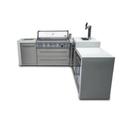 Mont Alpi 805 Deluxe BBQ Grill Island With 90 Degree Corner, Kegerator & Fridge Cabinet - MAi805-D90KEGFC 27 Mont Alpi 805 Deluxe BBQ Grill Island With 90 Degree Corner, Kegerator & Fridge Cabinet - MAi805-D90KEGFC -Outdoor Kitchen Shop mai805 d90kegfcfront