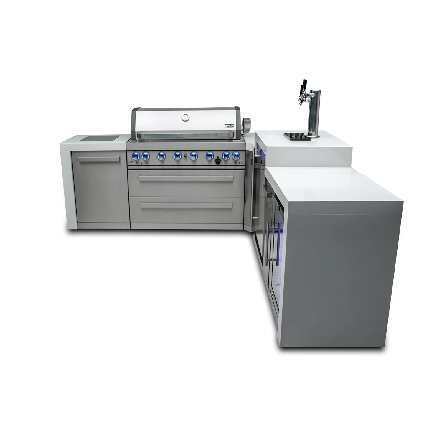 Mont Alpi 805 Deluxe BBQ Grill Island With 90 Degree Corner, Kegerator & Fridge Cabinet - MAi805-D90KEGFC 8 Mont Alpi 805 Deluxe BBQ Grill Island With 90 Degree Corner, Kegerator & Fridge Cabinet - MAi805-D90KEGFC - Image 6