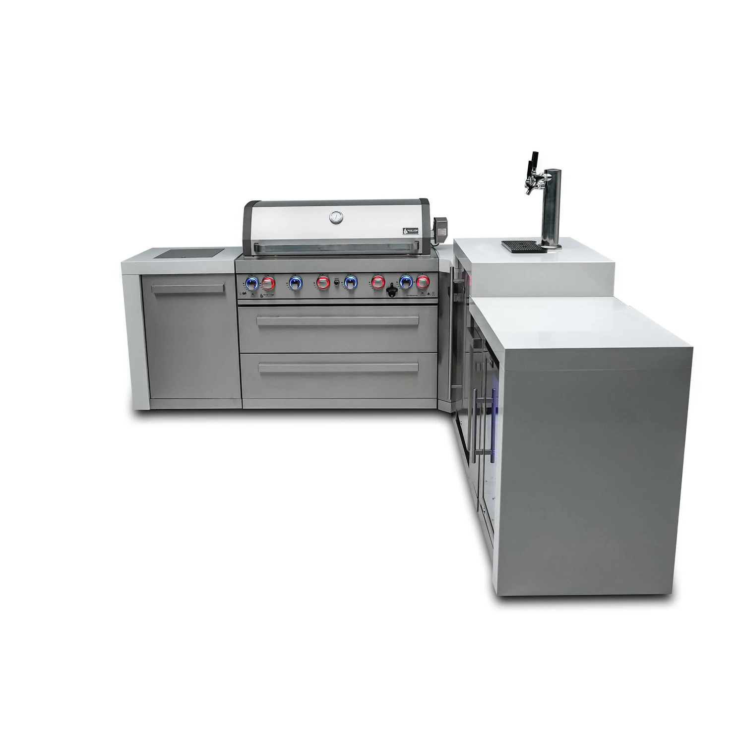 Mont Alpi 805 Deluxe BBQ Grill Island With 90 Degree Corner, Kegerator & Fridge Cabinet - MAi805-D90KEGFC 10 Mont Alpi 805 Deluxe BBQ Grill Island With 90 Degree Corner, Kegerator & Fridge Cabinet - MAi805-D90KEGFC - Image 8