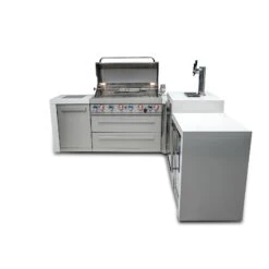 Mont Alpi 805 Deluxe BBQ Grill Island With 90 Degree Corner, Kegerator & Fridge Cabinet - MAi805-D90KEGFC 28 Mont Alpi 805 Deluxe BBQ Grill Island With 90 Degree Corner, Kegerator & Fridge Cabinet - MAi805-D90KEGFC -Outdoor Kitchen Shop mai805 d90kegfcfrontopen