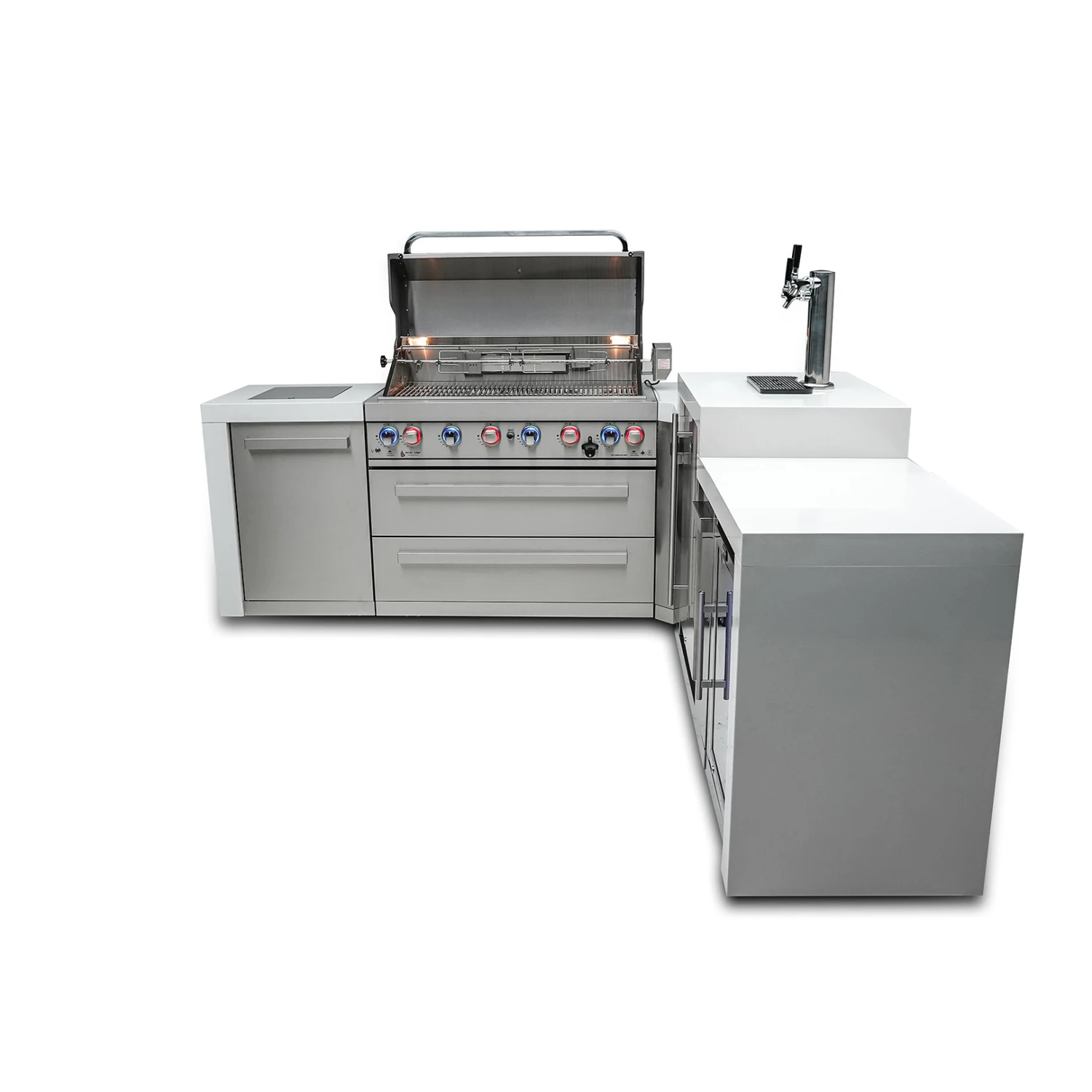 Mont Alpi 805 Deluxe BBQ Grill Island With 90 Degree Corner, Kegerator & Fridge Cabinet - MAi805-D90KEGFC 9 Mont Alpi 805 Deluxe BBQ Grill Island With 90 Degree Corner, Kegerator & Fridge Cabinet - MAi805-D90KEGFC - Image 7