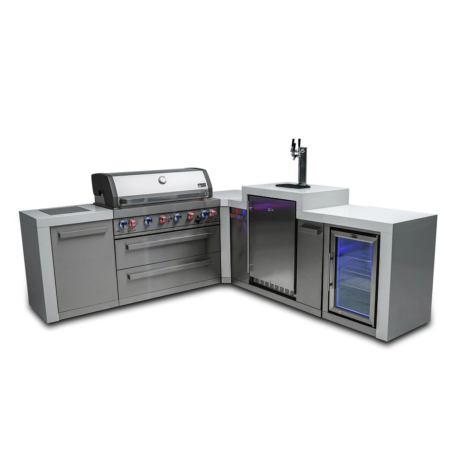 Mont Alpi 805 Deluxe BBQ Grill Island With 90 Degree Corner, Kegerator & Fridge Cabinet - MAi805-D90KEGFC 6 Mont Alpi 805 Deluxe BBQ Grill Island With 90 Degree Corner, Kegerator & Fridge Cabinet - MAi805-D90KEGFC - Image 4