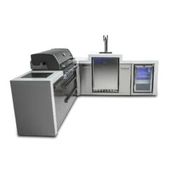 Mont Alpi 805 Deluxe BBQ Grill Island With 90 Degree Corner, Kegerator & Fridge Cabinet - MAi805-D90KEGFC 30 Mont Alpi 805 Deluxe BBQ Grill Island With 90 Degree Corner, Kegerator & Fridge Cabinet - MAi805-D90KEGFC -Outdoor Kitchen Shop mai805 d90kegfcside