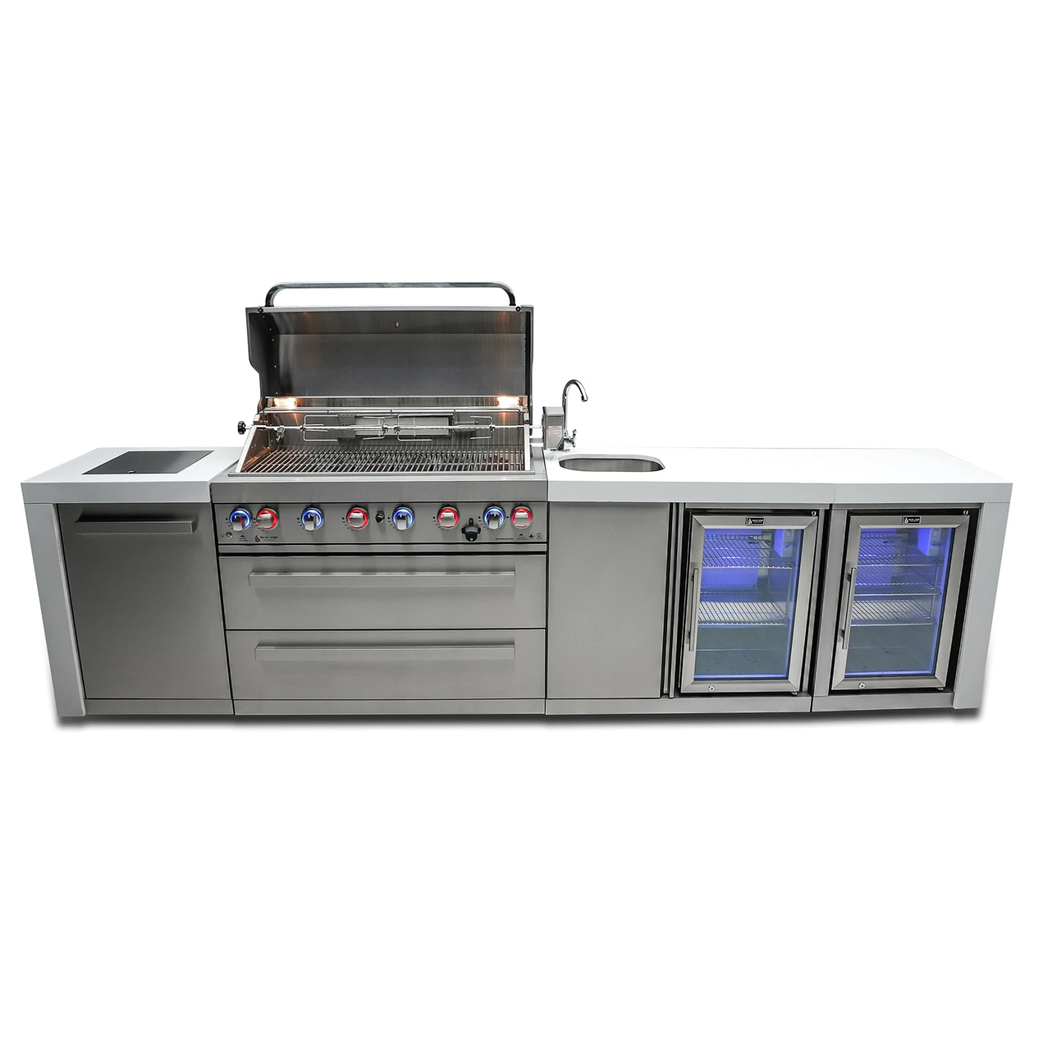 Mont Alpi 805 Deluxe BBQ Grill Island With Beverage Center & Fridge - MAi805-DBEVFC 6 Mont Alpi 805 Deluxe BBQ Grill Island With Beverage Center & Fridge - MAi805-DBEVFC - Image 4