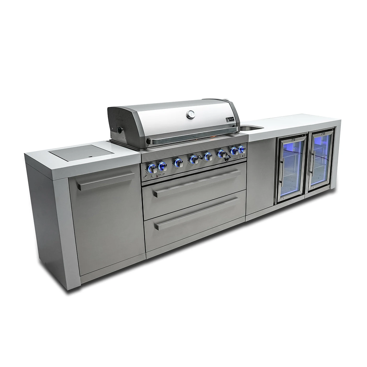 Mont Alpi 805 Deluxe BBQ Grill Island With Beverage Center & Fridge - MAi805-DBEVFC 3 Mont Alpi 805 Deluxe BBQ Grill Island With Beverage Center & Fridge - MAi805-DBEVFC