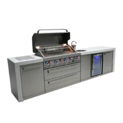 Mont Alpi 805 Deluxe BBQ Grill Island With Beverage Center - MAi805-DBEV 26 Mont Alpi 805 Deluxe BBQ Grill Island With Beverage Center - MAi805-DBEV -Outdoor Kitchen Shop mai805 dbevsideopen