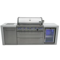 Mont Alpi 805 Deluxe BBQ Grill Island With Fridge Cabinet - MAi805-DFC