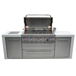 Mont Alpi 805 Deluxe BBQ Grill Island - MAi805-D 22 Mont Alpi 805 Deluxe BBQ Grill Island - MAi805-D -Outdoor Kitchen Shop mai805 dfrontopenlid