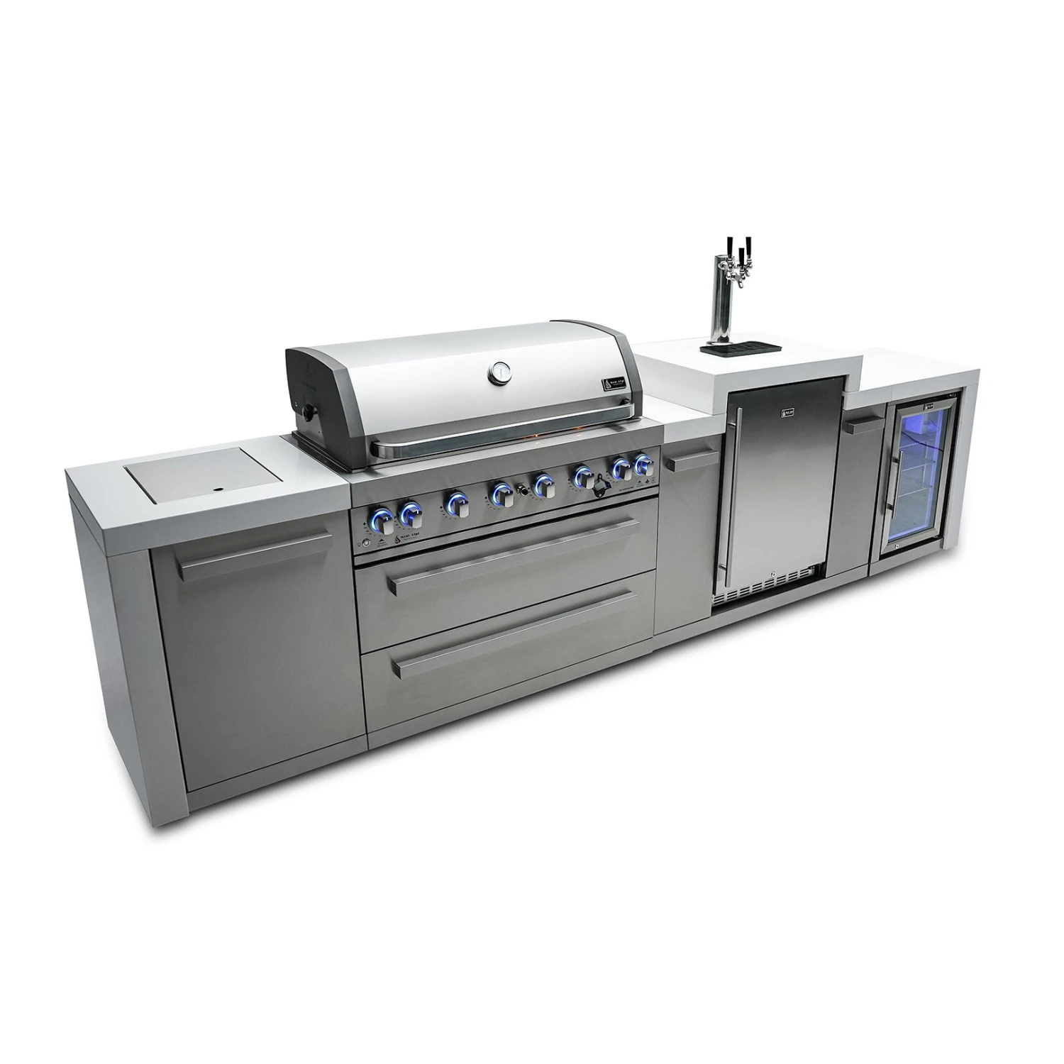 Mont Alpi 805 Deluxe BBQ Grill Island With Kegerator & Fridge Cabinet - MAI805-DKEGFC 7 Mont Alpi 805 Deluxe BBQ Grill Island With Kegerator & Fridge Cabinet - MAI805-DKEGFC - Image 5